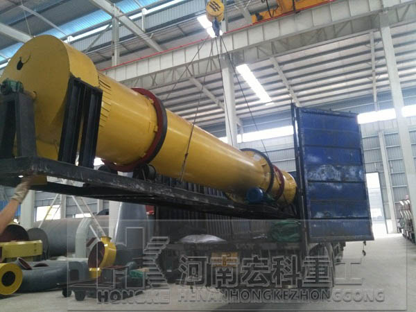 河南商丘的客戶，您采購(gòu)的Ф1200×8m雞糞烘干機(jī)已發(fā)出
